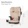 imageUPPAbaby Alta V2 High Back Booster SeatSevenPosition Active Support Headrest for Growing ChildrenSecureFit Integrated Belt Guide  PositionerCup Holder IncludedJake Black MlangeAlmond Mlange