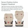 imageUPPAbaby Alta V2 High Back Booster SeatSevenPosition Active Support Headrest for Growing ChildrenSecureFit Integrated Belt Guide  PositionerCup Holder IncludedJake Black MlangeGrey mlange