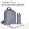 imageUPPAbaby Changing BackpackMultiple Storage CompartmentsStroller Strap AttachmentBottle Insulator and Changing Pad IncludedDeclan Oat MlangeChestnut LeatherGregory Blue Mlange  Saddle Leather