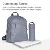 imageUPPAbaby Changing BackpackMultiple Storage CompartmentsStroller Strap AttachmentBottle Insulator and Changing Pad IncludedDeclan Oat MlangeChestnut LeatherCallum Stone BlueSand Leather