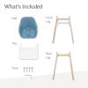 imageUPPAbaby Ciro High ChairSleek EasytoClean DesignPerfectFit Tray to Bring Baby to TablePatentPending HarnessDualPosition 180Degree Rotating FootrestChloe GreyRubberwoodCaleb