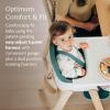 imageUPPAbaby Ciro High ChairSleek EasytoClean DesignPerfectFit Tray to Bring Baby to TablePatentPending HarnessDualPosition 180Degree Rotating FootrestChloe GreyRubberwoodEmrick