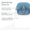 imageUPPAbaby Ciro High ChairSleek EasytoClean DesignPerfectFit Tray to Bring Baby to TablePatentPending HarnessDualPosition 180Degree Rotating FootrestChloe GreyRubberwoodCaleb