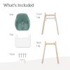 imageUPPAbaby Ciro High ChairSleek EasytoClean DesignPerfectFit Tray to Bring Baby to TablePatentPending HarnessDualPosition 180Degree Rotating FootrestChloe GreyRubberwoodEmrick