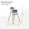imageUPPAbaby Ciro High ChairSleek EasytoClean DesignPerfectFit Tray to Bring Baby to TablePatentPending HarnessDualPosition 180Degree Rotating FootrestChloe GreyRubberwoodCaleb