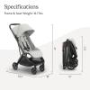 imageUPPAbaby Minu V3 Travel Stroller  Lightweight  Compact Design  OneHand Fold  Unfold  from Birth  Overhead Compatible  Dillan Stone BlueCarbon FrameSand LeatherSavannah