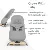 imageUPPAbaby Mira BouncerPortable 2in1 Bouncer  Seat Grows with Your BabyGREENGuard Gold JPMA  FSC CertifiedCozy Seat Liner  Storage Bag IncludedStella Grey MlangeSilver ChromeMaple WoodCharlie