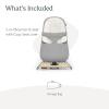imageUPPAbaby Mira BouncerPortable 2in1 Bouncer  Seat Grows with Your BabyGREENGuard Gold JPMA  FSC CertifiedCozy Seat Liner  Storage Bag IncludedStella Grey MlangeSilver ChromeMaple WoodStella