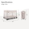 imageUPPAbaby Remi Playard  Deluxe 3in1 Portable Playard Bedside Bassinet  Travel Crib Mesh Bassinet Mattress Organic Cotton Mattress Cover  Storage Bag Included  Charlie Sand MlangeCharlie Sand Mlange