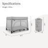 imageUPPAbaby Remi Playard  Deluxe 3in1 Portable Playard Bedside Bassinet  Travel Crib Mesh Bassinet Mattress Organic Cotton Mattress Cover  Storage Bag Included  Charlie Sand MlangeStella Grey Brushed Mlange