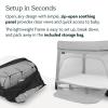 imageUPPAbaby Remi Playard  Deluxe 3in1 Portable Playard Bedside Bassinet  Travel Crib Mesh Bassinet Mattress Organic Cotton Mattress Cover  Storage Bag Included  Charlie Sand MlangeStella Grey Brushed Mlange