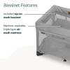 imageUPPAbaby Remi Playard  Deluxe 3in1 Portable Playard Bedside Bassinet  Travel Crib Mesh Bassinet Mattress Organic Cotton Mattress Cover  Storage Bag Included  Charlie Sand MlangeStella Grey Brushed Mlange