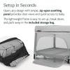 imageUPPAbaby Remi Playard  Deluxe 3in1 Portable Playard Bedside Bassinet  Travel Crib Mesh Bassinet Mattress Organic Cotton Mattress Cover  Storage Bag Included  Charlie Sand MlangeWells Dark Taupe Mlange