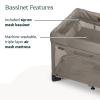 imageUPPAbaby Remi Playard  Deluxe 3in1 Portable Playard Bedside Bassinet  Travel Crib Mesh Bassinet Mattress Organic Cotton Mattress Cover  Storage Bag Included  Charlie Sand MlangeWells Dark Taupe Mlange