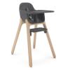 imageUPPAbaby Ciro High ChairSleek EasytoClean DesignPerfectFit Tray to Bring Baby to TablePatentPending HarnessDualPosition 180Degree Rotating FootrestChloe GreyRubberwoodJake
