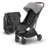 imageUPPAbaby Minu V3 Travel Stroller  Lightweight  Compact Design  OneHand Fold  Unfold  from Birth  Overhead Compatible  Dillan Stone BlueCarbon FrameSand LeatherGreyson