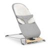 imageUPPAbaby Mira BouncerPortable 2in1 Bouncer  Seat Grows with Your BabyGREENGuard Gold JPMA  FSC CertifiedCozy Seat Liner  Storage Bag IncludedStella Grey MlangeSilver ChromeMaple WoodStella
