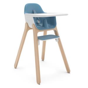 imageUPPAbaby Ciro High ChairSleek EasytoClean DesignPerfectFit Tray to Bring Baby to TablePatentPending HarnessDualPosition 180Degree Rotating FootrestChloe GreyRubberwoodCaleb