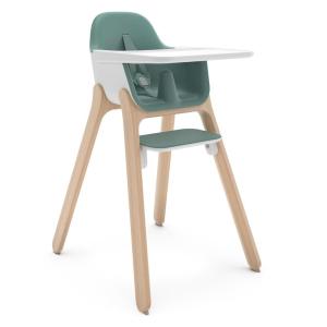 imageUPPAbaby Ciro High ChairSleek EasytoClean DesignPerfectFit Tray to Bring Baby to TablePatentPending HarnessDualPosition 180Degree Rotating FootrestChloe GreyRubberwoodEmrick