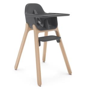 imageUPPAbaby Ciro High ChairSleek EasytoClean DesignPerfectFit Tray to Bring Baby to TablePatentPending HarnessDualPosition 180Degree Rotating FootrestChloe GreyRubberwoodJake