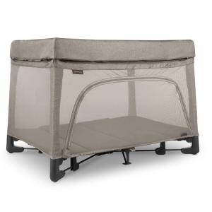 imageUPPAbaby Remi Playard  Deluxe 3in1 Portable Playard Bedside Bassinet  Travel Crib Mesh Bassinet Mattress Organic Cotton Mattress Cover  Storage Bag Included  Charlie Sand MlangeWells Dark Taupe Mlange