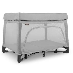 imageUPPAbaby Remi Playard  Deluxe 3in1 Portable Playard Bedside Bassinet  Travel Crib Mesh Bassinet Mattress Organic Cotton Mattress Cover  Storage Bag Included  Charlie Sand MlangeStella Grey Brushed Mlange
