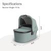 imageUPPAbaby Bassinet V3  Compatible with Vista Cruz Ridge Strollers  Overnight Sleep Solution  Mattress Sheet and Bug Shield Included  Greyson Charcoal MlangeCarbon FrameKenzi Mystic Aqua