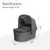 imageUPPAbaby Bassinet V3  Compatible with Vista Cruz Ridge Strollers  Overnight Sleep Solution  Mattress Sheet and Bug Shield Included  Greyson Charcoal MlangeCarbon FrameGreyson Charcoal Mlange