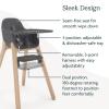 imageUPPAbaby Ciro High Chair  Cushion Accessory Bundle Sleek EasytoClean Design PerfectFit Tray to Bring Baby to Table Plush Cushion for Added Comfort Machine Washable Fabric  Jake Charcoal