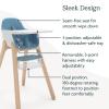 imageUPPAbaby Ciro High Chair  Cushion Accessory Bundle Sleek EasytoClean Design PerfectFit Tray to Bring Baby to Table Plush Cushion for Added Comfort Machine Washable Fabric  Caleb Steel Blue