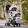 imageUPPAbaby CozyGanoosh Footmuff  Easily Attaches to UPPAbaby Strollers  RumbleSeat  Ultraplush WeatherProof  Winter Stroller Cover  Jake CharcoalSavannah Pearl Gray Jacquard