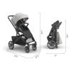 imageUPPAbaby Cruz V3 Stroller  from Birth  Car Seat Compatible  FullSize Reversible Seat  Infant Insert Bug and Rain Shields Included  Greyson Charcoal MlangeCarbon FrameSaddle LeatherSavannah Grey Mlange