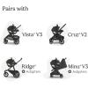 imageUPPAbaby Mesa V3 Infant Car Seat  Easy Installation  SmartSecure Technology  Attaches to Stroller  Base  Infant Insert Included  Greyson Charcoal Mlange