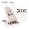 imageUPPAbaby Mira Bouncer Bundle Includes Mira 2in1 Bouncer and Forest Fun Toy Bar Seat Grows with Your Baby Folds Flat Sensory Entertainment  Stella Grey MlangeCharlie Sand Mlange