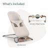 imageUPPAbaby Mira Bouncer Bundle includes Mira 2in1 Bouncer and Wonder Wheel Toy Bar Seat Grows with Your Baby Folds Flat Sensory Entertainment  Charlie Sand Mlange