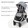 imageUPPAbaby Reversible Seat LinerWaterResistant and ComfortableEasy Stroller AttachmentPhoebe Breathable Light GreyCozy FleeceLight Pink
