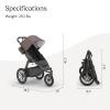 imageUPPAbaby Ridge Jogging StrollerDurable Performance Jogger with NeverFlat TiresBuilt for Walking Running HikingWater Bottle Holder ampamp Basket Cover IncludedGwen Green MlangeCarbon FrameTheo