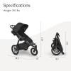 imageUPPAbaby Ridge Jogging StrollerDurable Performance Jogger with NeverFlat TiresBuilt for Walking Running HikingWater Bottle Holder ampamp Basket Cover IncludedGwen Green MlangeCarbon FrameJake Charcoal