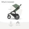 imageUPPAbaby Ridge Jogging StrollerDurable Performance Jogger with NeverFlat TiresBuilt for Walking Running HikingWater Bottle Holder ampamp Basket Cover IncludedGwen Green MlangeCarbon FrameGwen