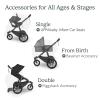 imageUPPAbaby Ridge Jogging StrollerDurable Performance Jogger with NeverFlat TiresBuilt for Walking Running HikingWater Bottle Holder ampamp Basket Cover IncludedGwen Green MlangeCarbon FrameTheo