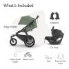 imageUPPAbaby Travel System  Ridge Stroller  Mesa V2 Infant Car Seat Combo  Toddler Seat Rain Shield Bug Shield Car Seat Base with Load Leg  Infant Insert Included  Jake CharcoalGwen Green Mlange  Jake Charcoal