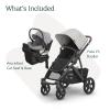 imageUPPAbaby Travel System  Vista V3 Stroller  Aria Lightweight Car Seat Combo  Toddler Seat Car Seat Base with Load Leg  Infant Insert Included  Savannah Pearl Grey Jacquard  Anthony GreySavannahAnthony