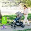 imageUPPAbaby Vista V3 Stroller  FullSize SingletoDouble Stroller System  Toddler Seat Bug Shield Rain Shield and Storage Bag Included  Greyson Charcoal MlangeCarbon FrameSaddle LeatherJake CharcoalCarbon FrameBlack Leather