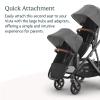 imageUPPAbaby Vista V3 Stroller  RumbleSeat V3  Convertible SingleToDouble Stroller System Toddler Seat RumbleSeat Accessory Adapters Included Greyson Charcoal MlangeCarbon FrameSaddle LeatherGreyson