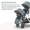 imageUPPAbaby Vista V3 Stroller  RumbleSeat V3  Convertible SingletoDouble Stroller System  Toddler Seat RumbleSeat Accessory Adapters Included  Callum Stone BlueSilver FrameSand LeatherCallum
