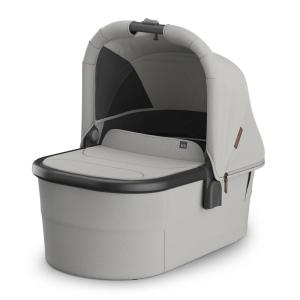 imageUPPAbaby Bassinet V3  Compatible with Vista Cruz Ridge Strollers  Overnight Sleep Solution  Mattress Sheet and Bug Shield Included  Greyson Charcoal MlangeCarbon FrameSavannah Pearl Gray Jacquard