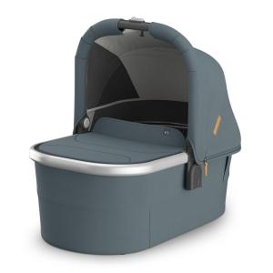 imageUPPAbaby Bassinet V3  Compatible with Vista Cruz Ridge Strollers  Overnight Sleep Solution  Mattress Sheet and Bug Shield Included  Greyson Charcoal MlangeCarbon FrameCallum Stone Blue