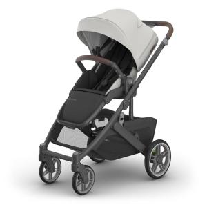 imageUPPAbaby Cruz V3 Stroller  from Birth  Car Seat Compatible  FullSize Reversible Seat  Infant Insert Bug and Rain Shields Included  Greyson Charcoal MlangeCarbon FrameSaddle LeatherSavannah Grey Mlange