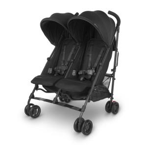imageUPPAbaby GLink V2 Double Umbrella Stroller  Lightweight Design  OneStep Fold  Recline  XL Basket  Canopy  Cup Holder Included  Jake BlackCarbon FrameJake