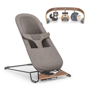 imageUPPAbaby Mira Bouncer Bundle Includes Mira 2in1 Bouncer and Forest Fun Toy Bar Seat Grows with Your Baby Folds Flat Sensory Entertainment  Stella Grey MlangeWells Taupe Mlange